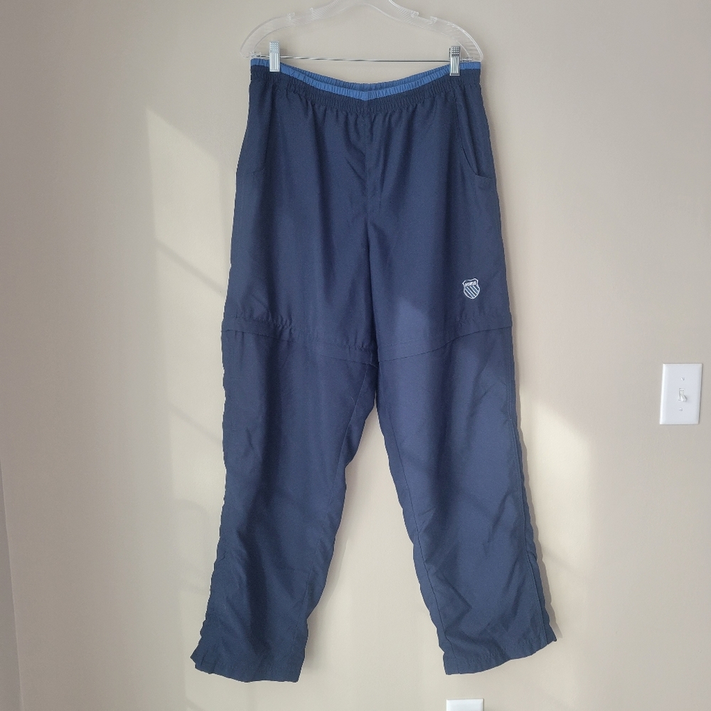 K Swiss Vintage Blue Track Windbreaker Pants Size Medium